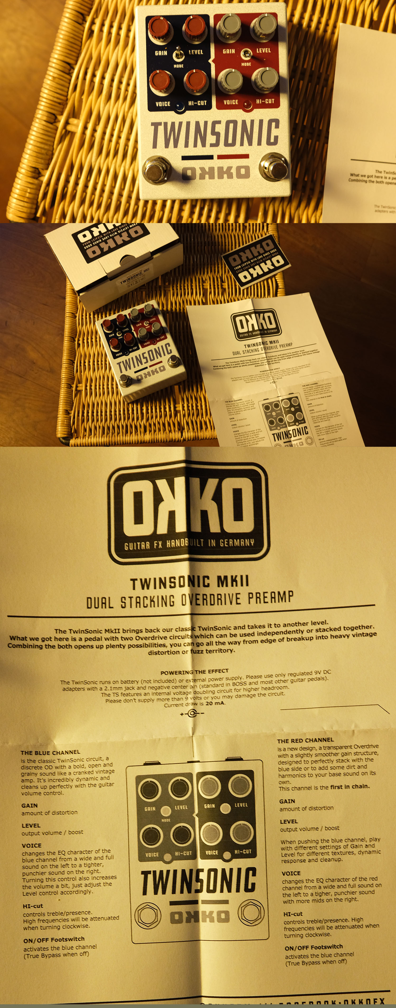NEW!! OKKO TwinSonic MK2 Dual Stacking Overdrive + Preamp